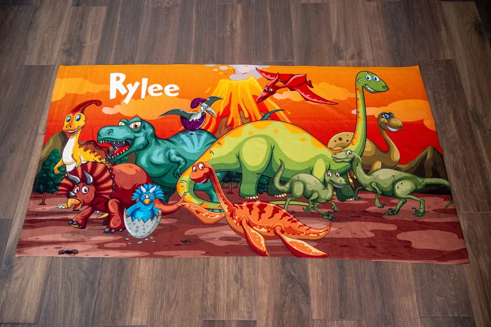 Personalized Dinosaur Towel
