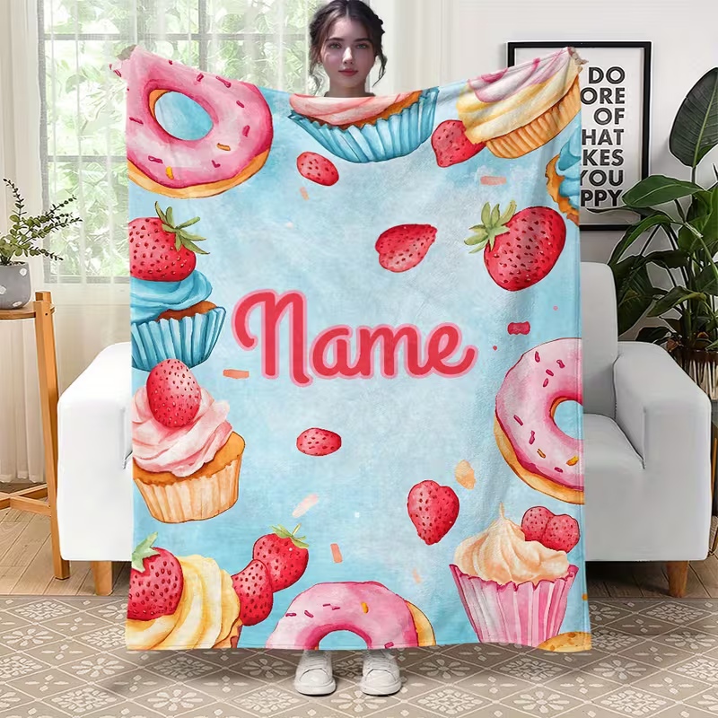 donut lover blanket personalized gift idea