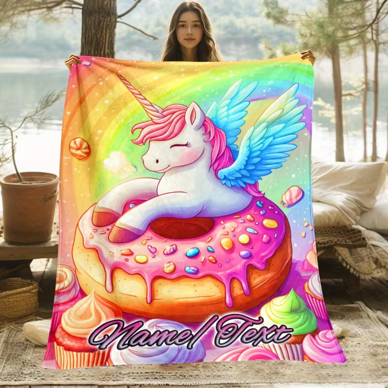 custom donut blanket for bedroom decor