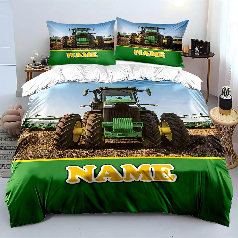 Personalized Country Farm Tractor Bedding Set