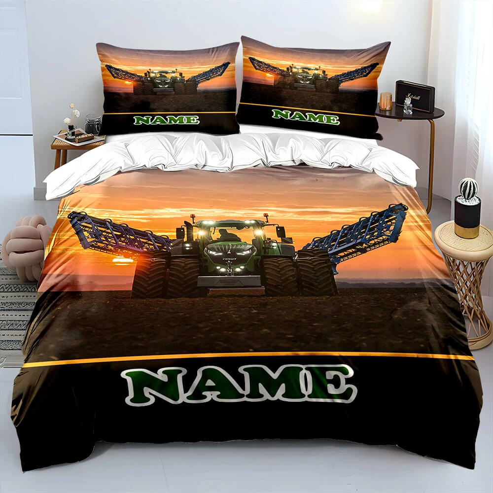 Custom Farm Bedding Tractor Quilt Cover Gift
