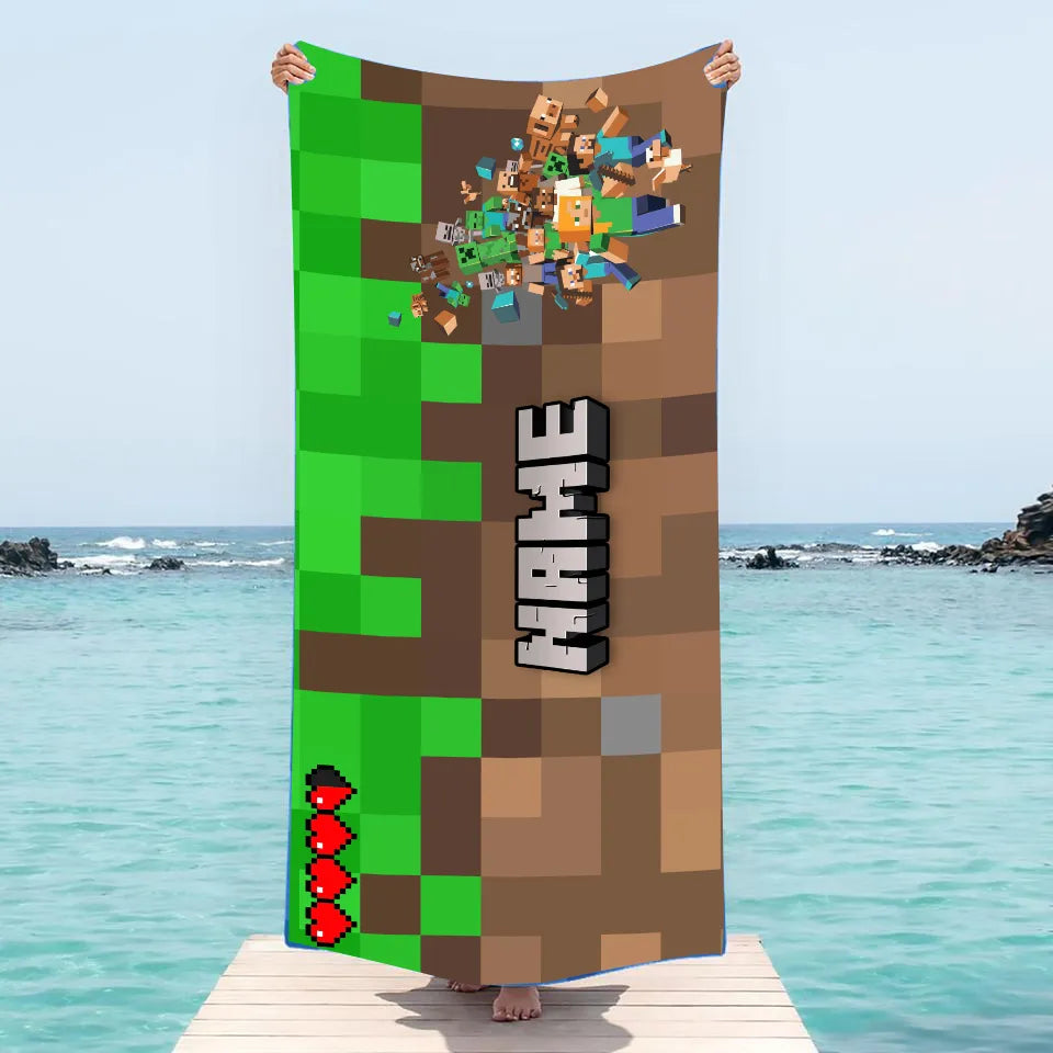 Personalized Minecraft towel