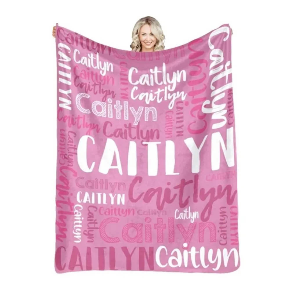 Customized baby name blanket soft flannel for nursery