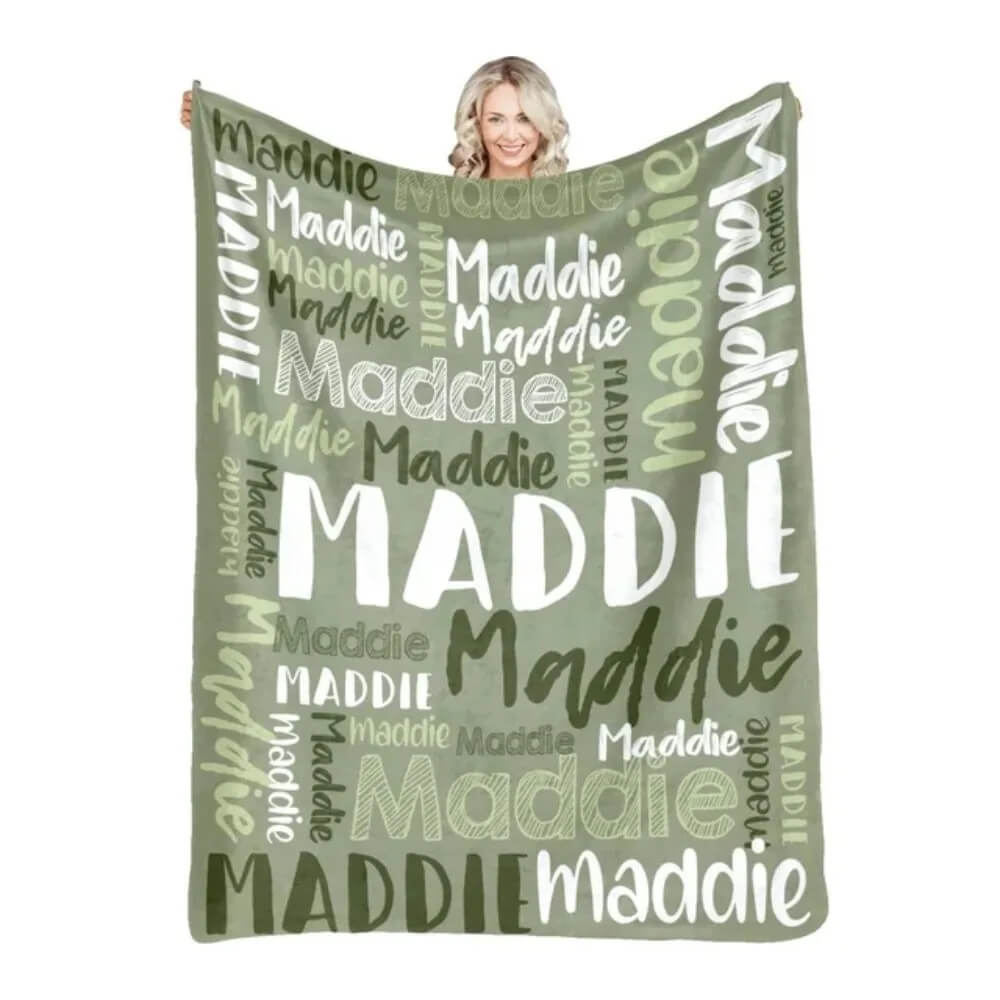 Personalized letter blanket birthday gift for boys girls