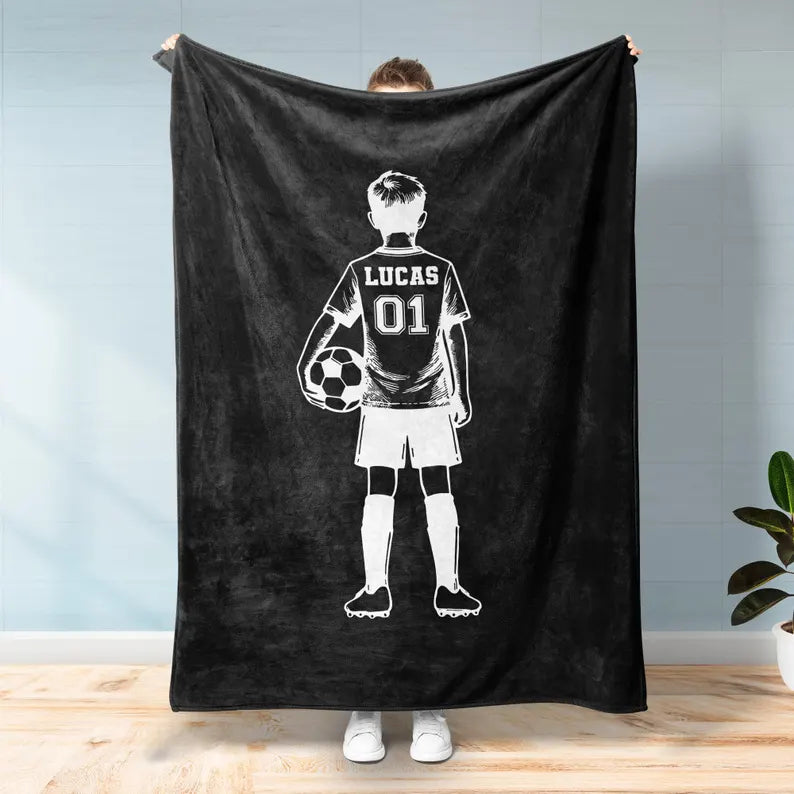 Personalized Soccer Gifts - Custom Blanket For Birthday or Senior Night Gift