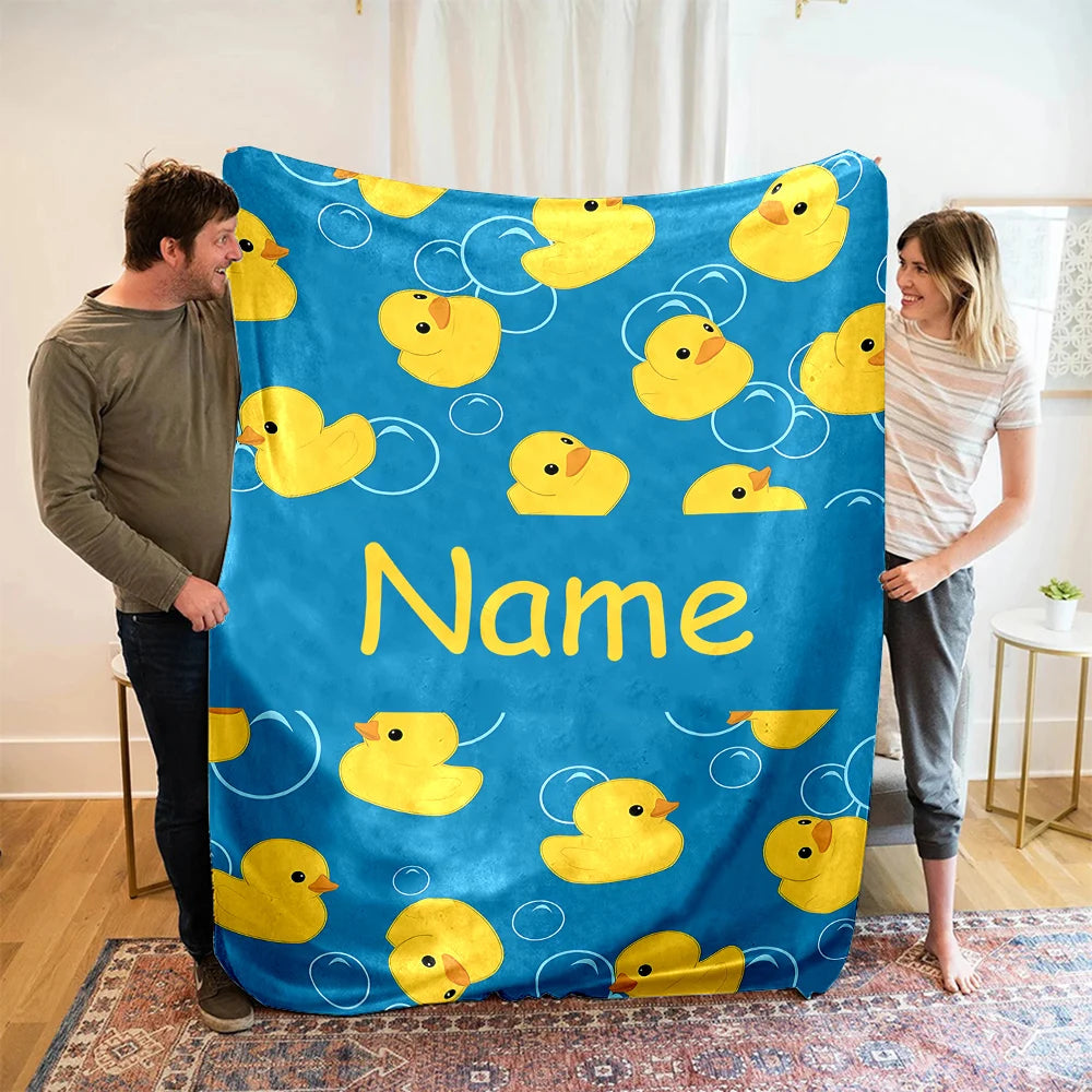 custom duck blanket for sofa and bed
