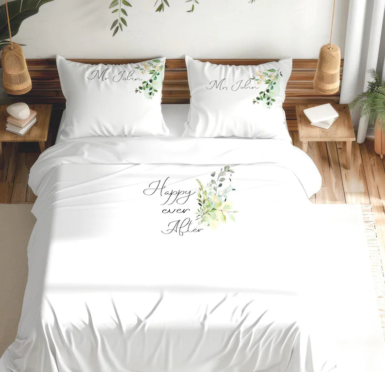 Personalized duvet cover for couples