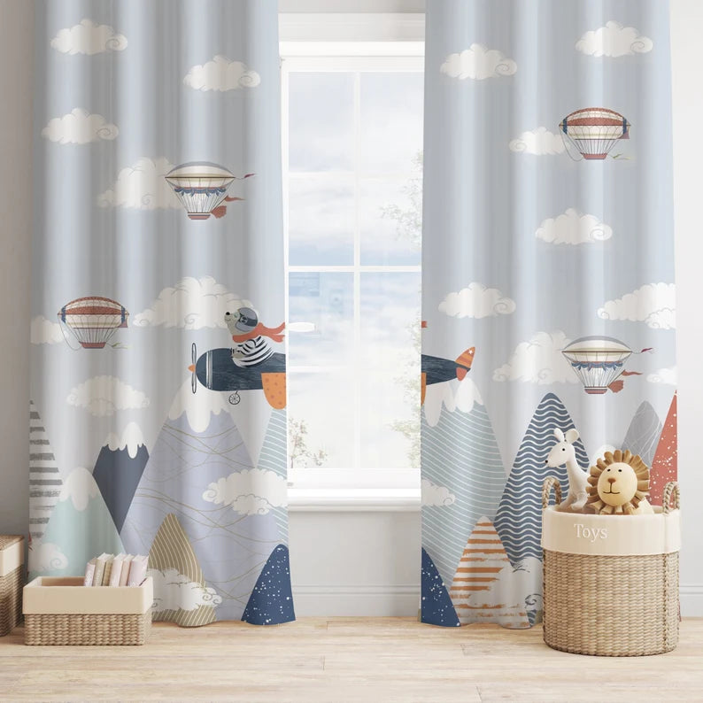 Pilot Bear, Nursery Curtains for children