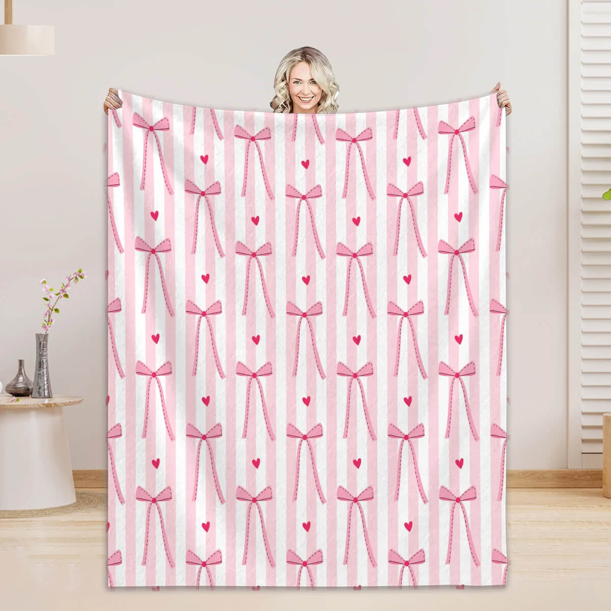aesthetic room decor pink blanket