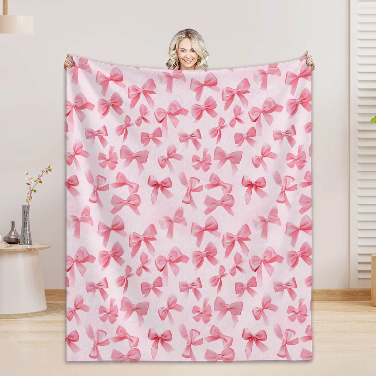 cute pink blanket for girls bedroom