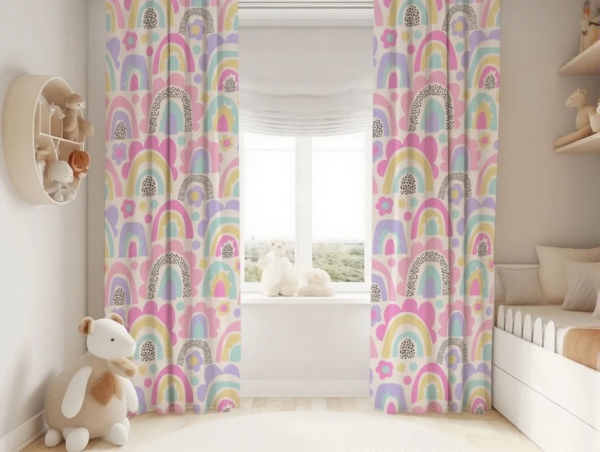 Pink Princess, Unicorn curtain, Kids Room Curtain, Baby Boy Nursery Decor, Room Curtains,Gift for Kids,Curtains for Bedroom,Darkening