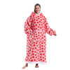 Pink Strawberry Long Hoodie Blanket