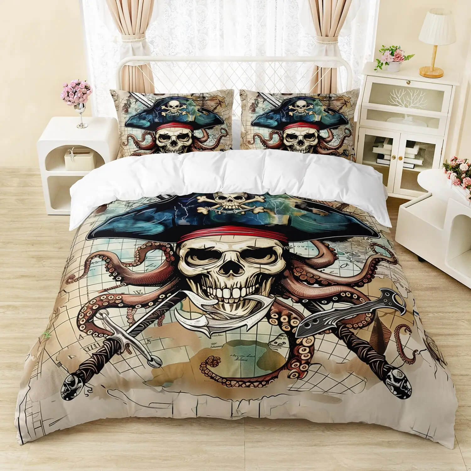 pirate bedding gaming room