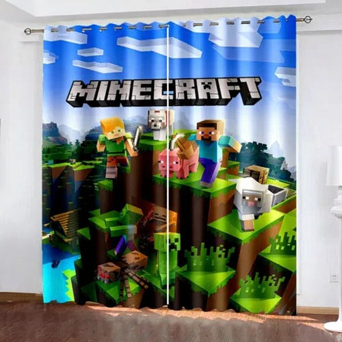Pixel Perfect Minecraft Curtain Set