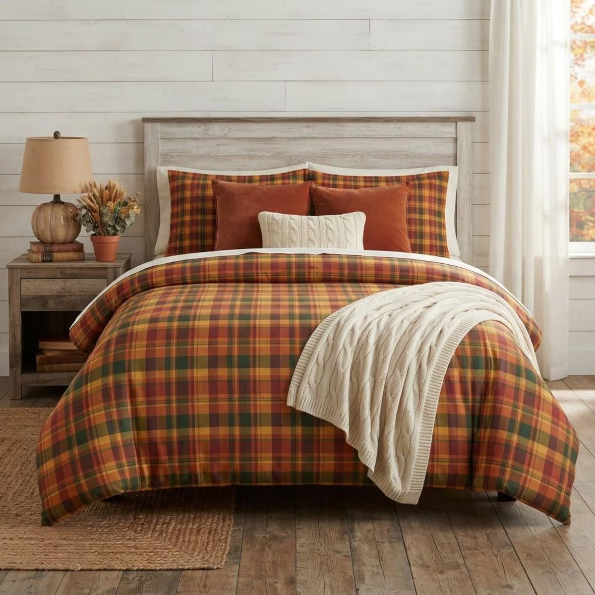 Plaid doona cover classic checkered bedding