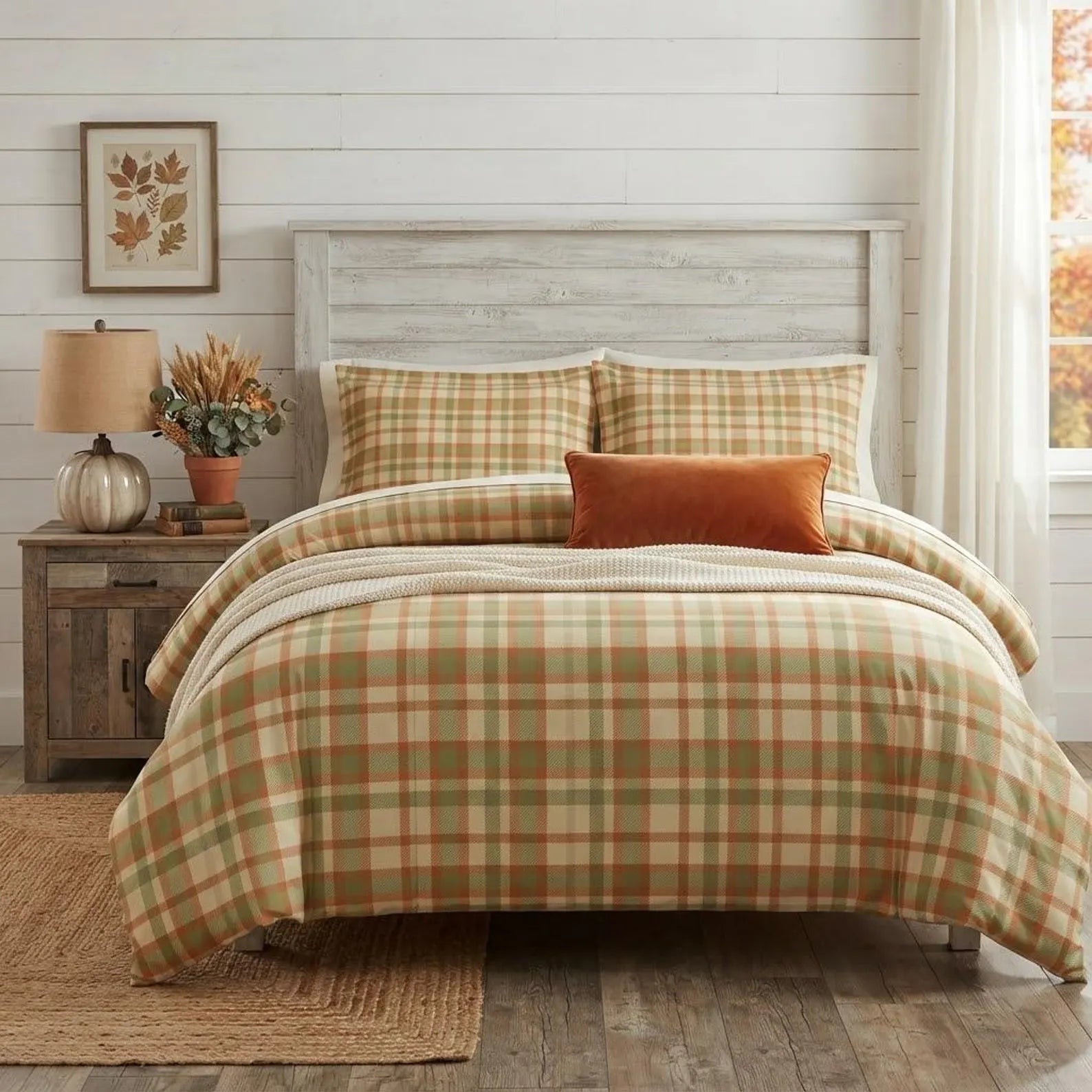 Classic plaid bedding set