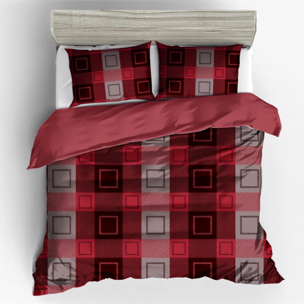 Stylish plaid bedding for bedroom
