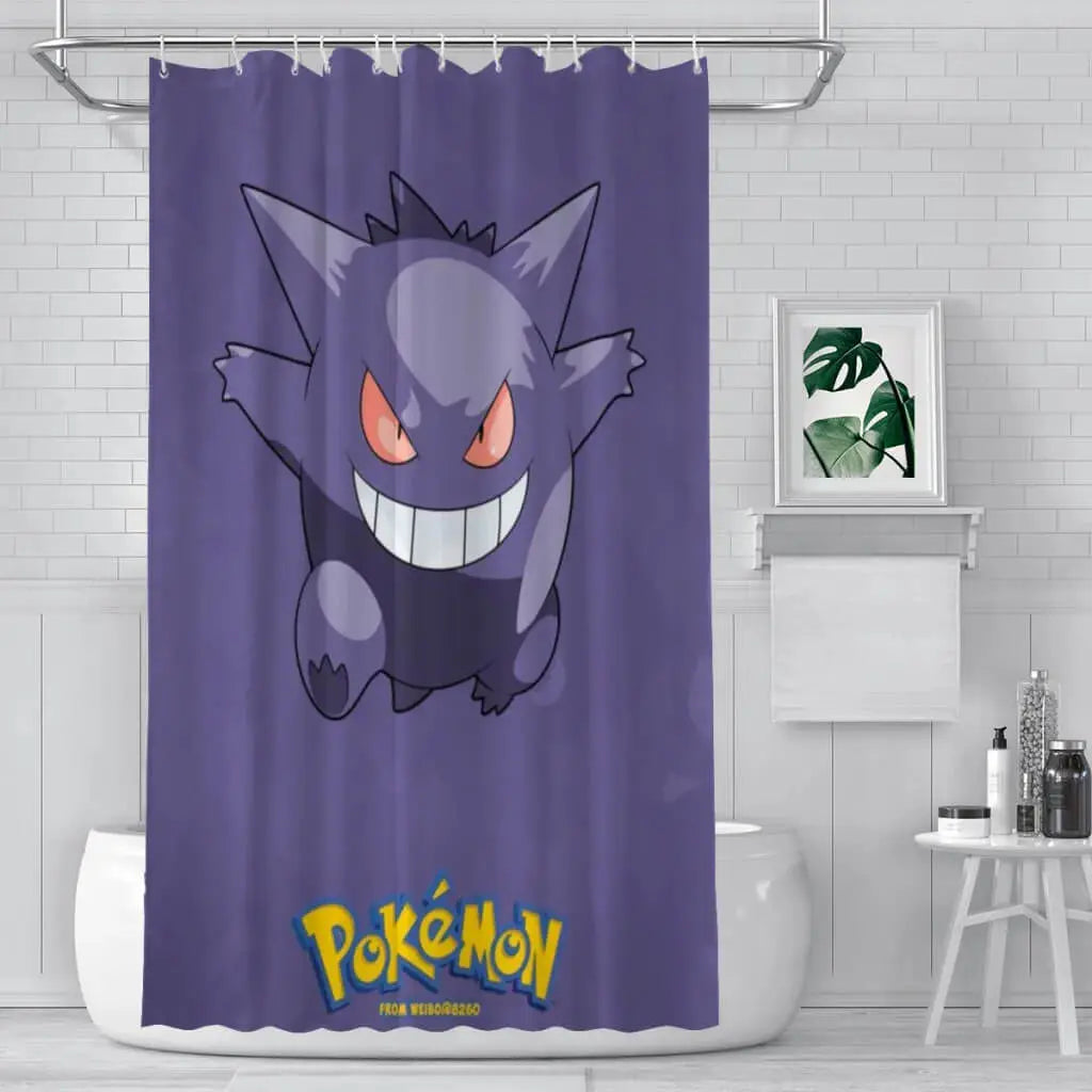 Pokemon Gengar Shower Curtain