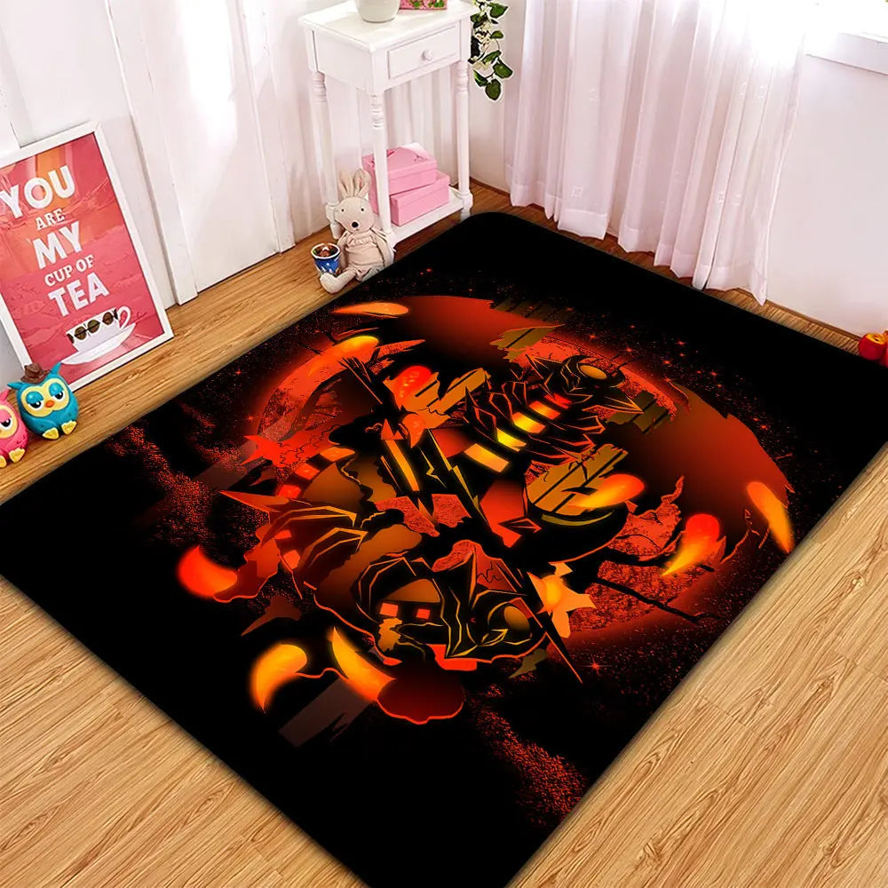 Giratina Legend Pokémon rug with moonlight area carpet design, soft anime carpet for bedroom, living room, or home decor