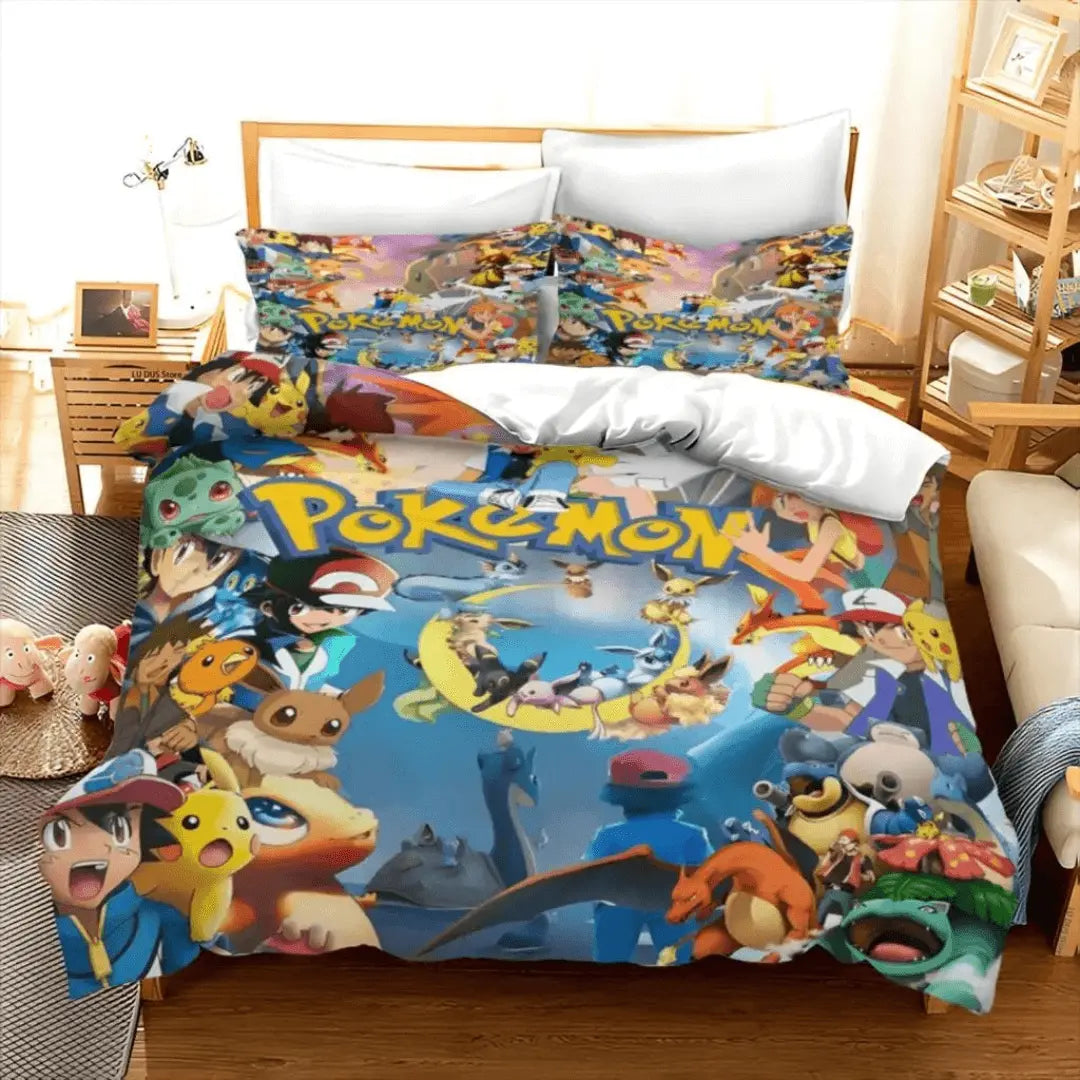 Pokemon Eevee & Venusaur Anime Cartoon Kids Doona Cover