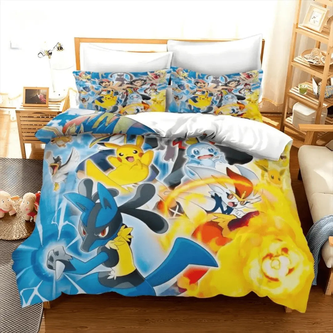 Pokemon Lucario Anime Cartoon Doona Cover
