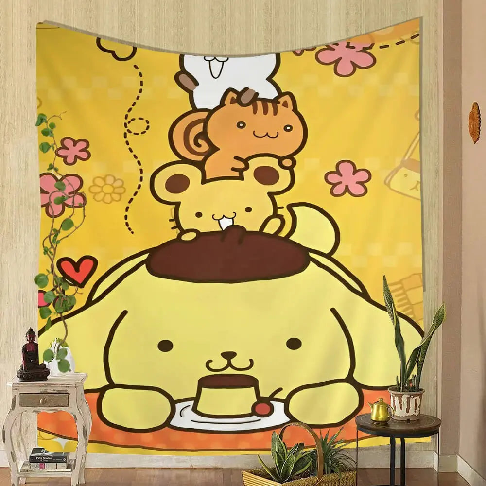 Pompompurin Cartoon Wall Hanging Tapestry