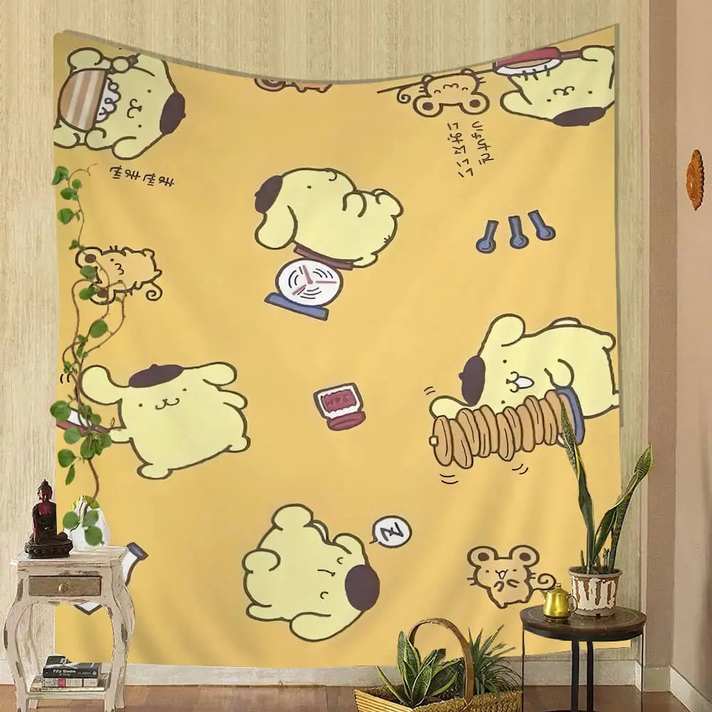 Pompompurin Cartoon Wall Tapestry