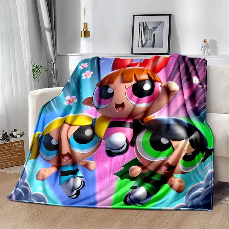 Powerpuff Girls Cartoon  Throw Blanket