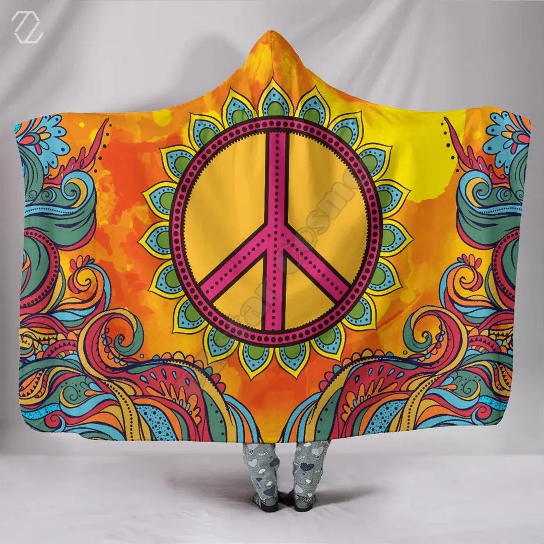 Psychedelic Hooded Blanket My Store