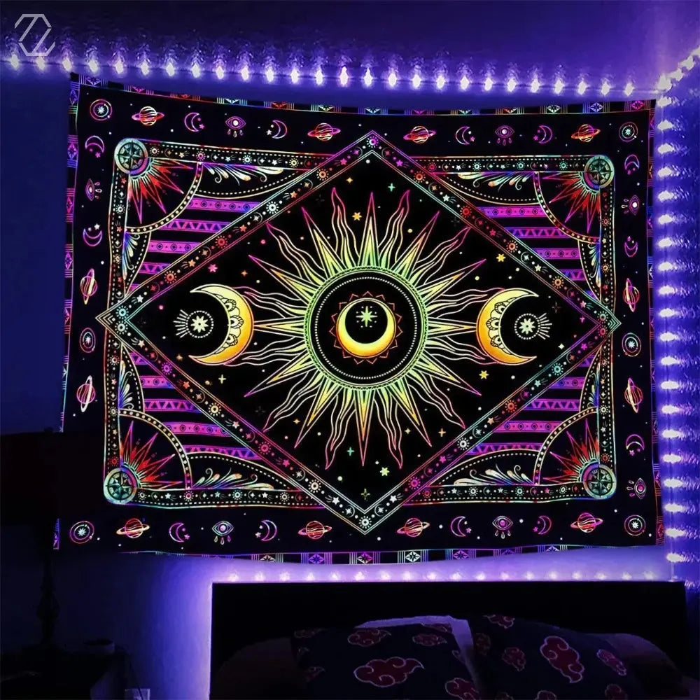 Psychedelic Moon Tapestry My Store