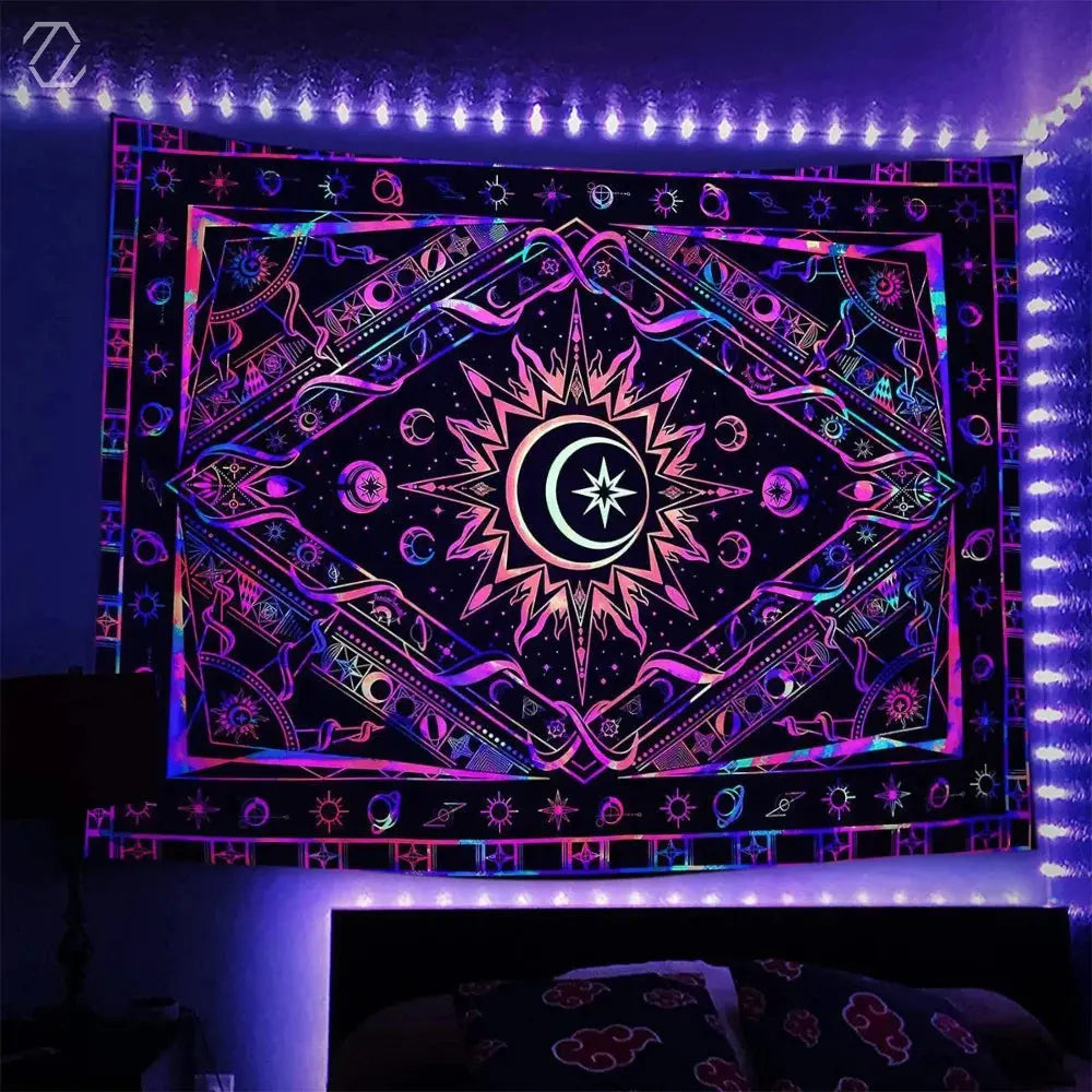 Psychedelic Moon Tapestry My Store