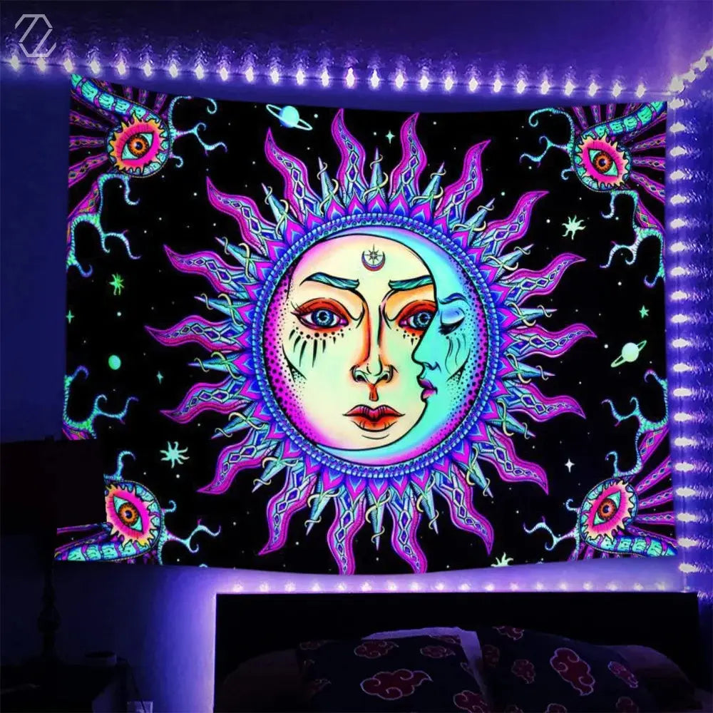 Psychedelic Sun Tapestry My Store