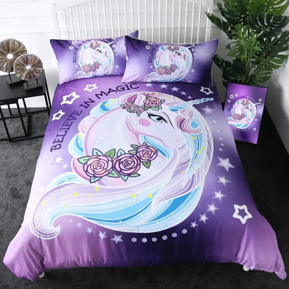 Purple Unicorn Magic Duvet Cover My Store