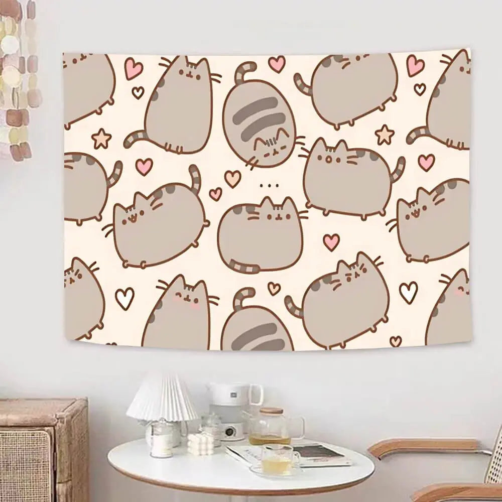 Pusheen Cat Wall Hanging Tapestry
