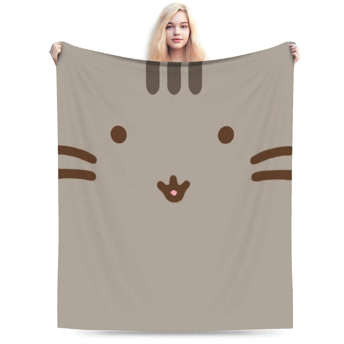 Ultra soft Pusheen flannel throw for living room couch