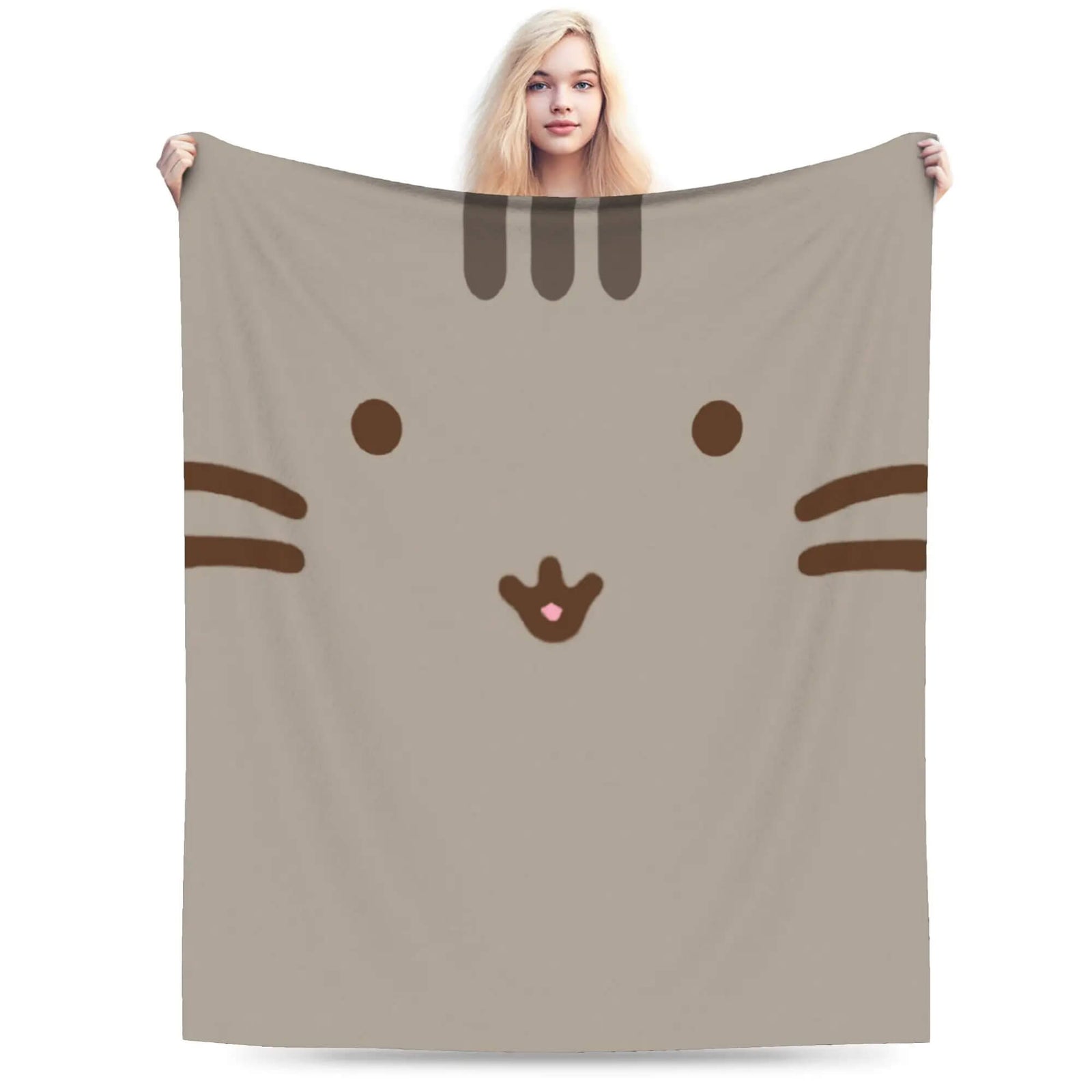 Ultra soft Pusheen flannel throw for living room couch