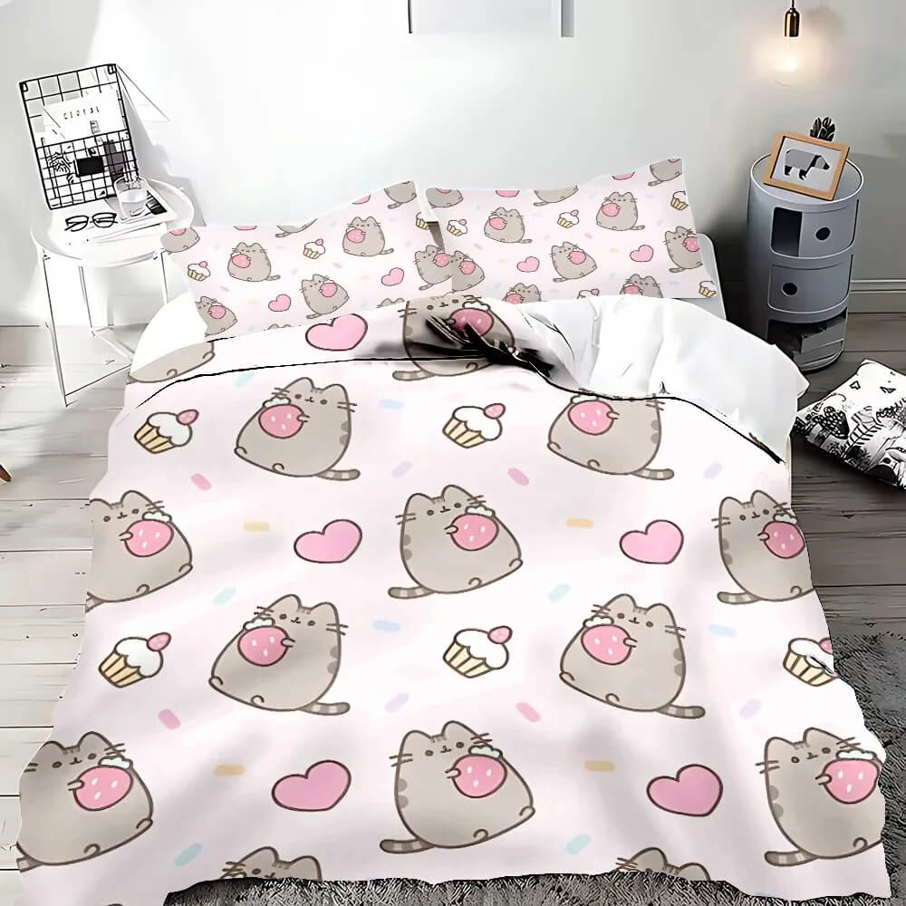 Pusheen cartoon cat duvet cover for boys