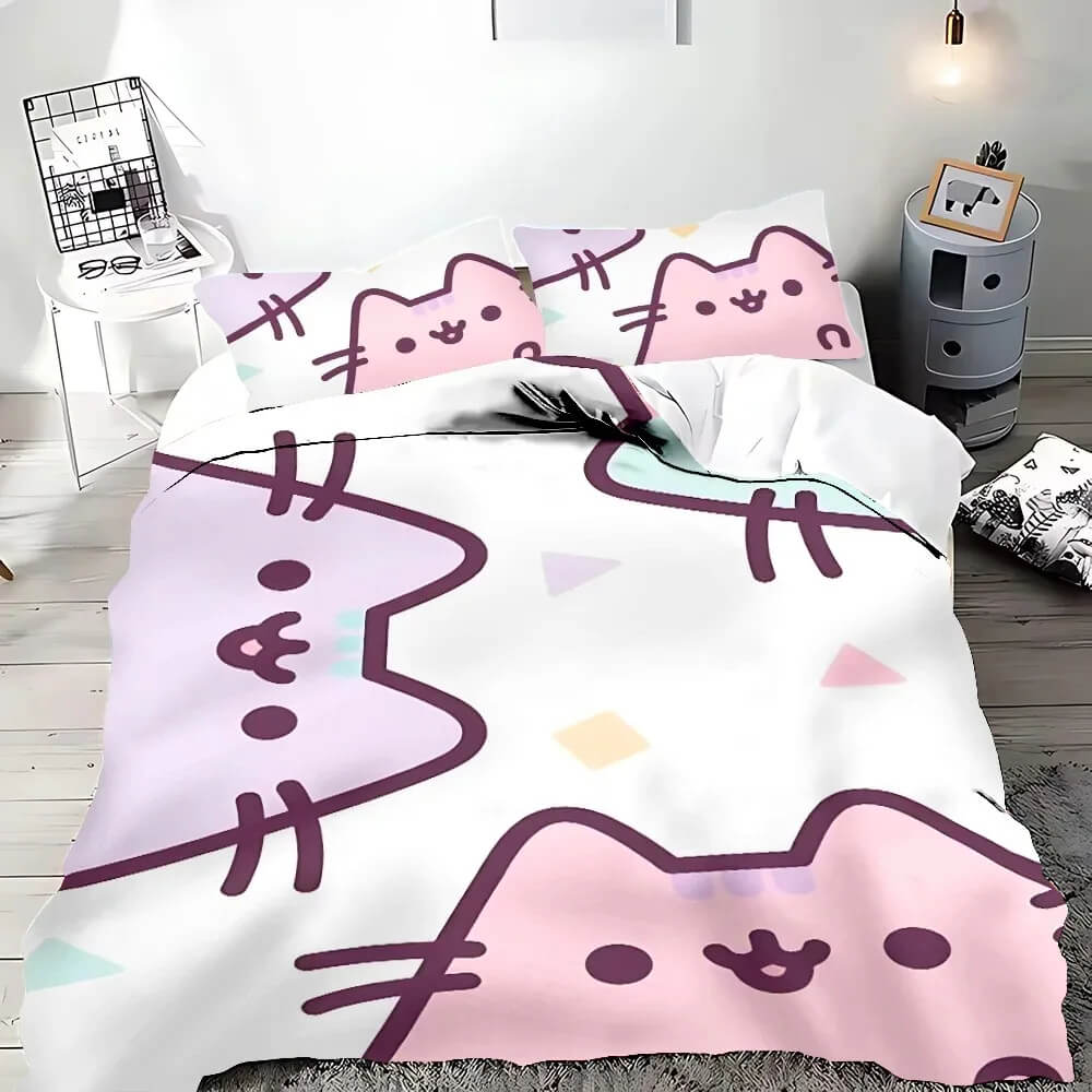 Soft Pusheen polyester duvet cover
