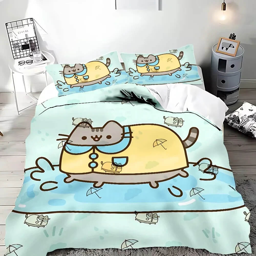 Pusheen cat bedroom decor bedding