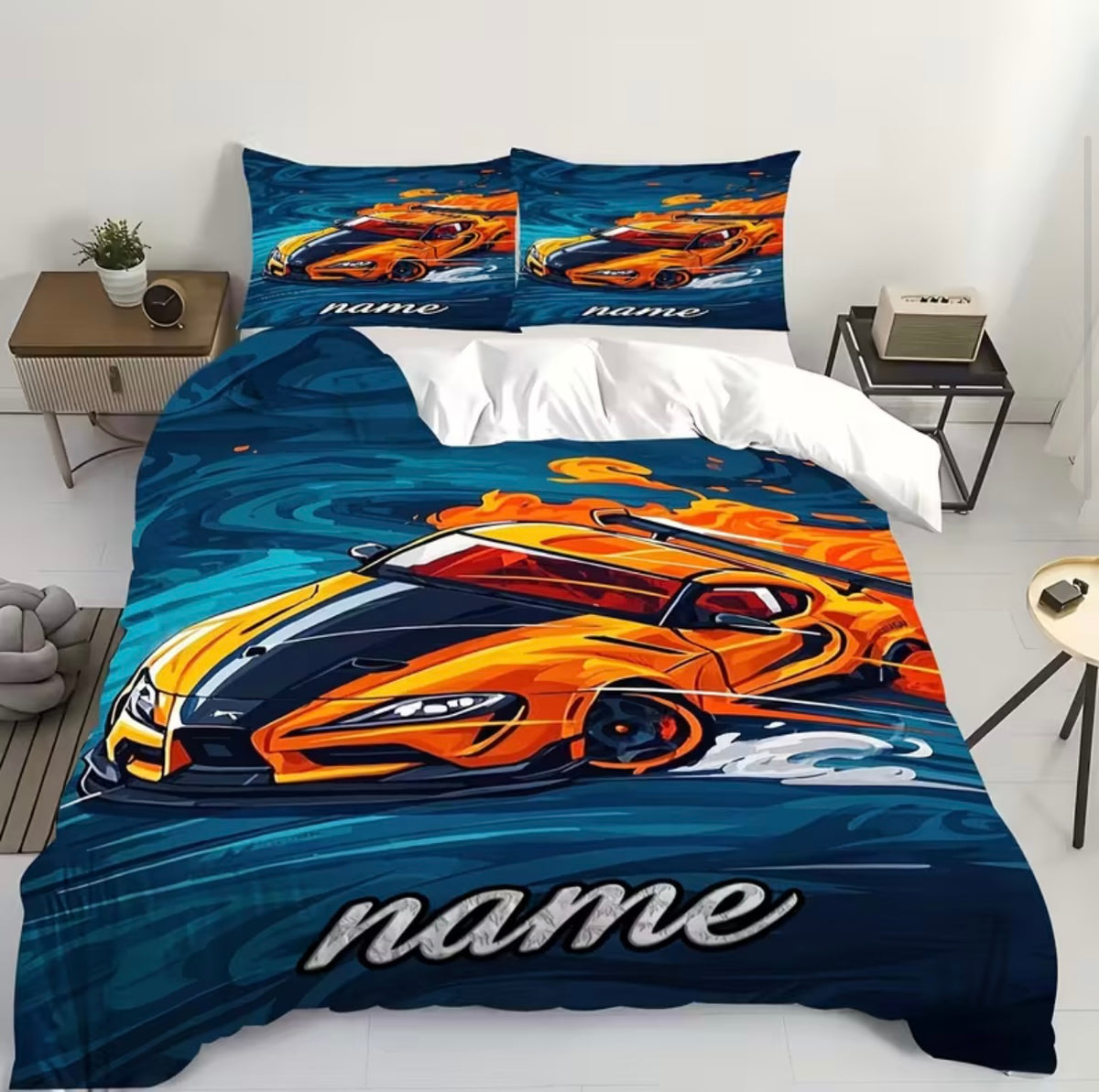 Race Car Quilt Cover