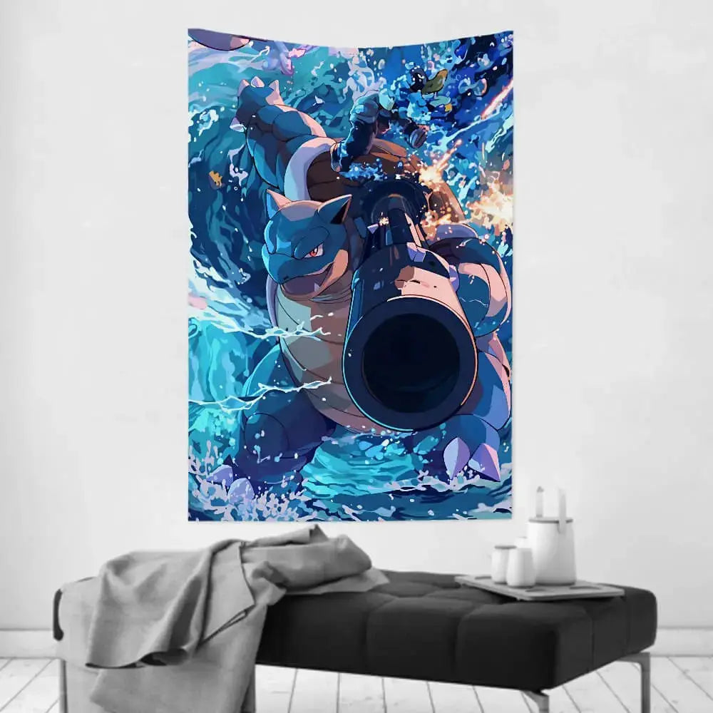 Blastoise Pokemon Tapestry Zirconic
