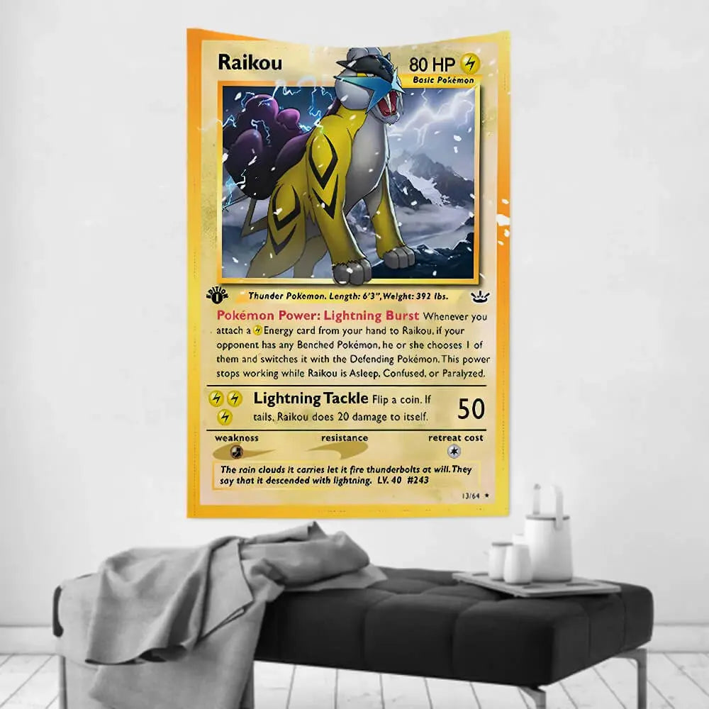 Raikou Wall Tapestry - Pokemon TCG Tapestry