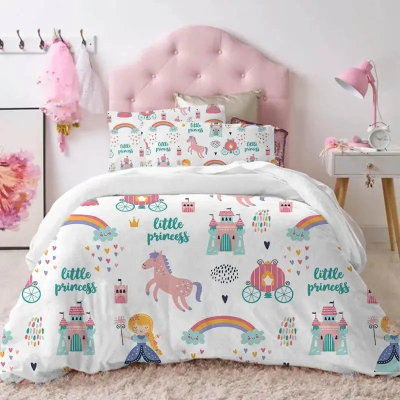 Rainbow Unicorn Cartoon Doona Cover