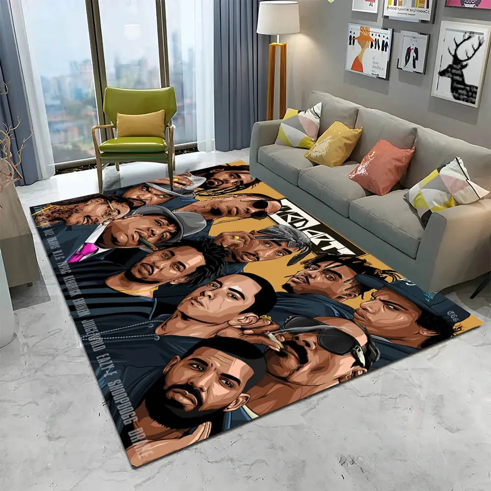 Rapper Legends Star Drake Area Rug Zirconic