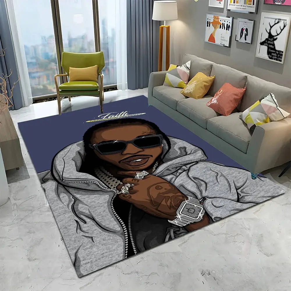 Rapper Legends Star Pop Smoke Carpet Zirconic