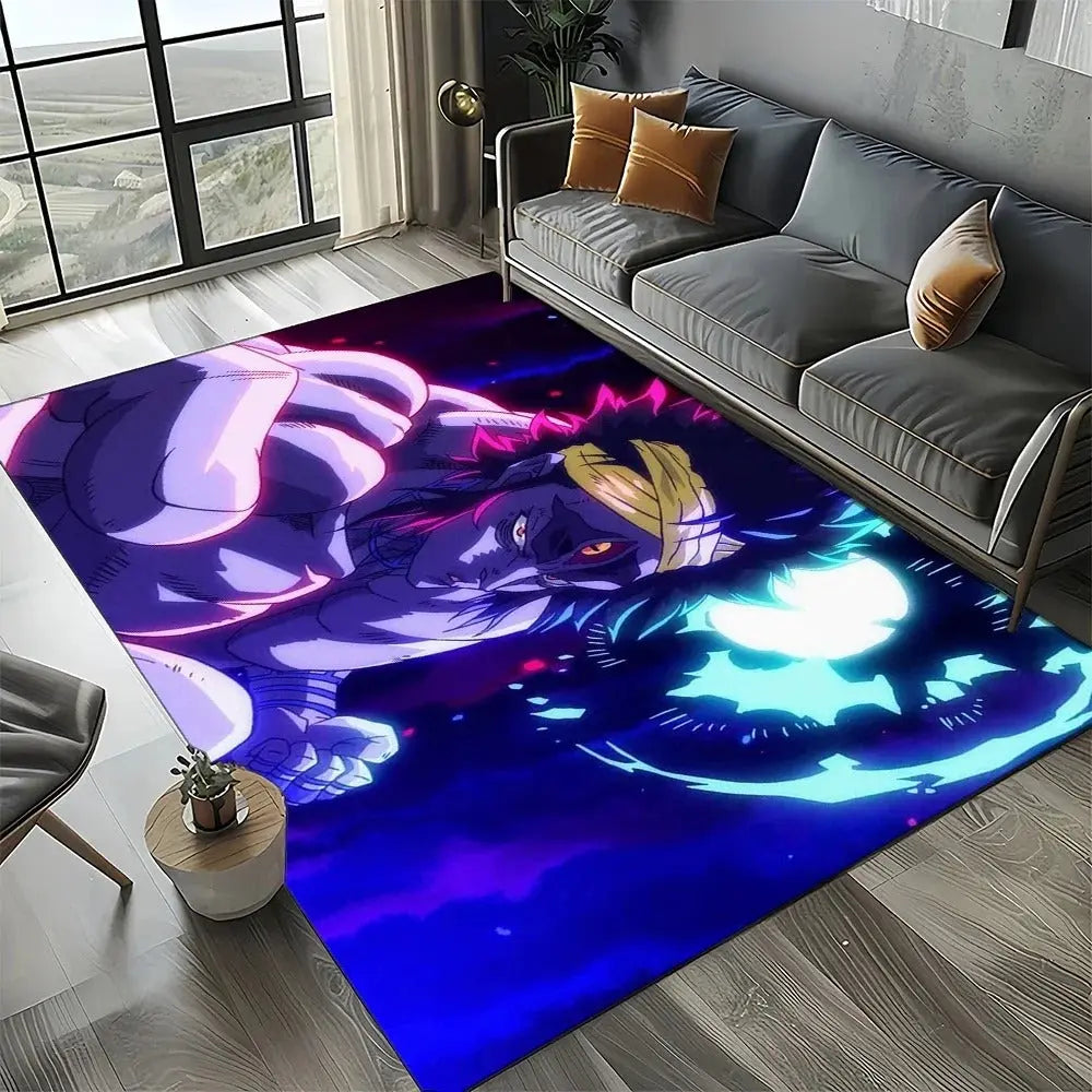 Record of Ragnarok anime rug in bedroom setup with soft surface