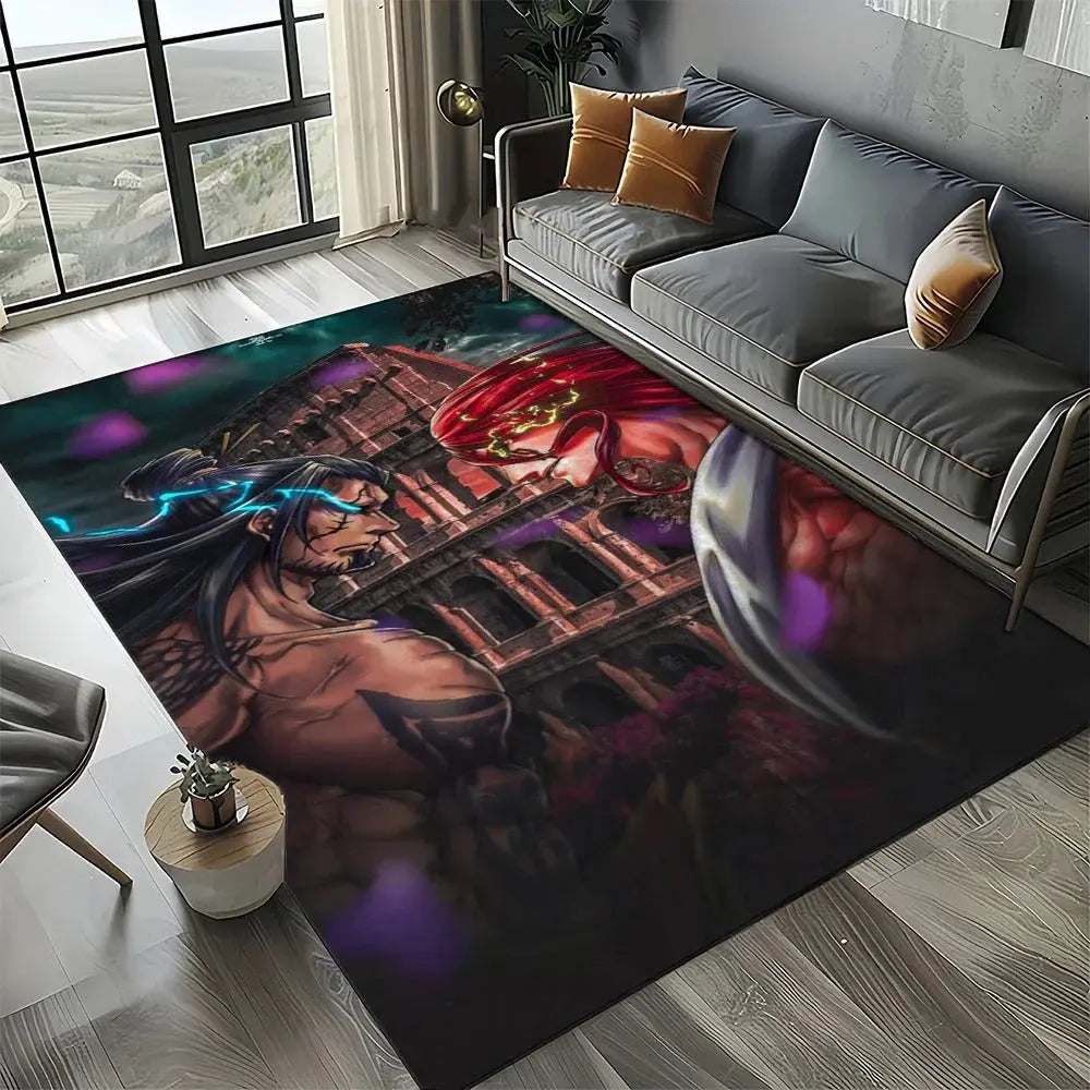 Non-slip Record of Ragnarok rug with soft cartoon print