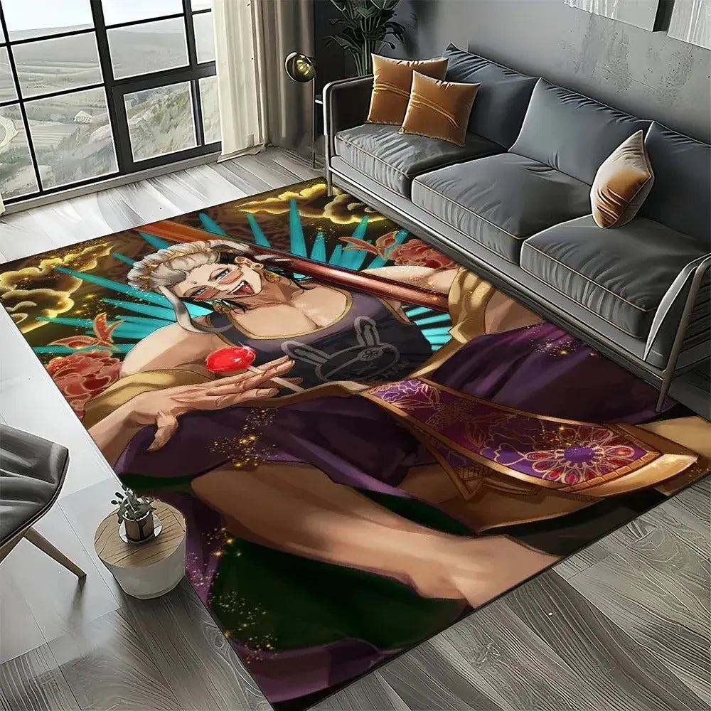Kids cartoon floor mat featuring Record of Ragnarok characters