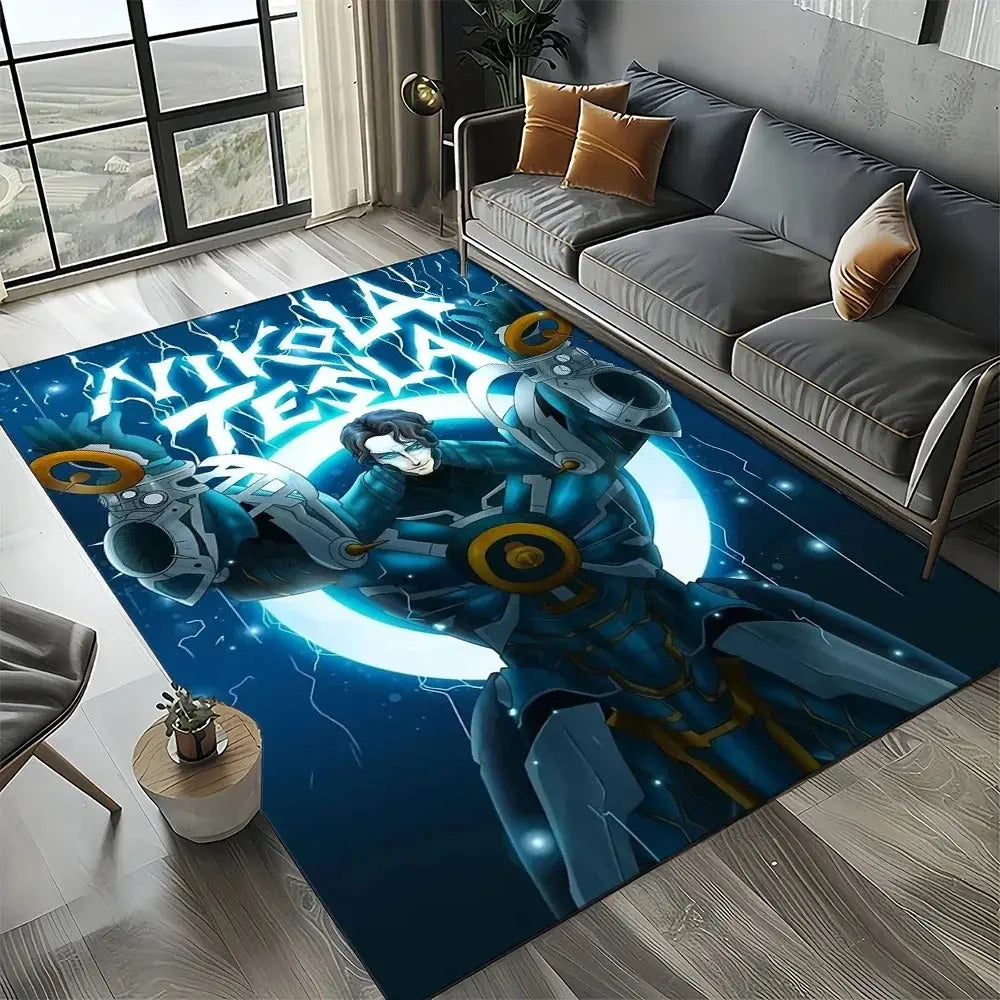 Soft floor carpet with Record of Ragnarok cartoon visuals