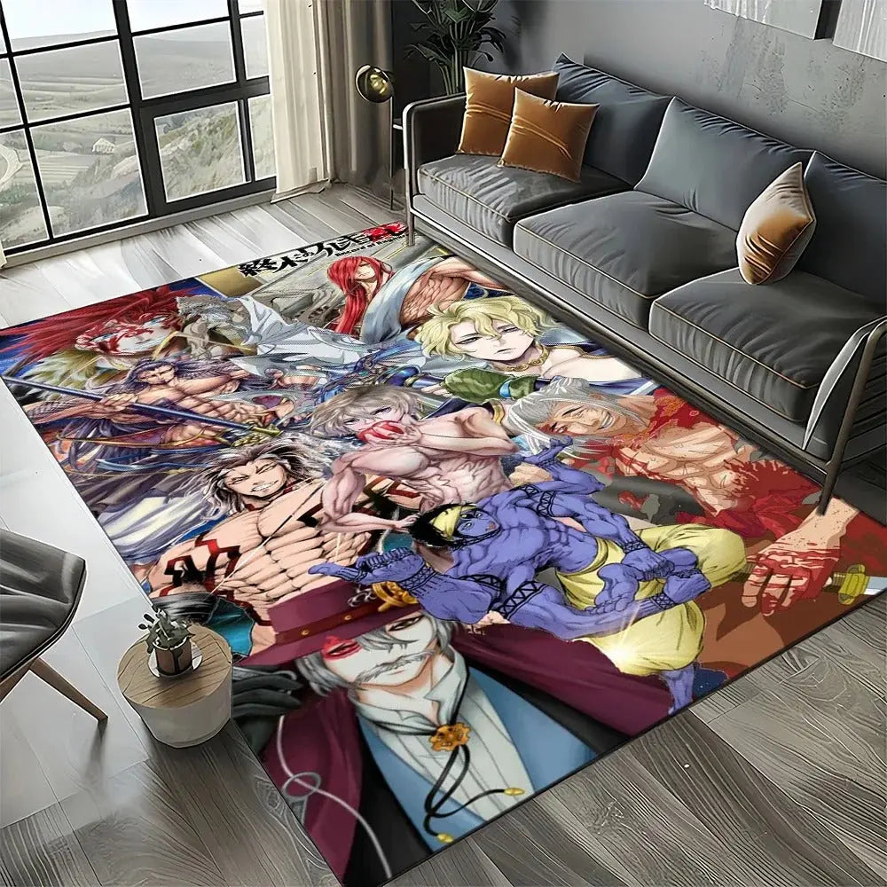 Japanese anime rug for floor decor inspired by Record of Ragnarok